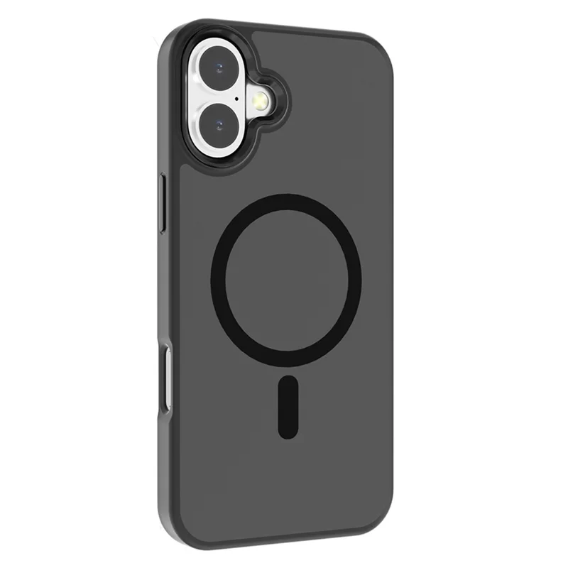 Pour Iphone 16 Plus Case Compatible Avec Magsafe Skin-Touch Matte Tpu + pc Téléphone Couverture - Noir