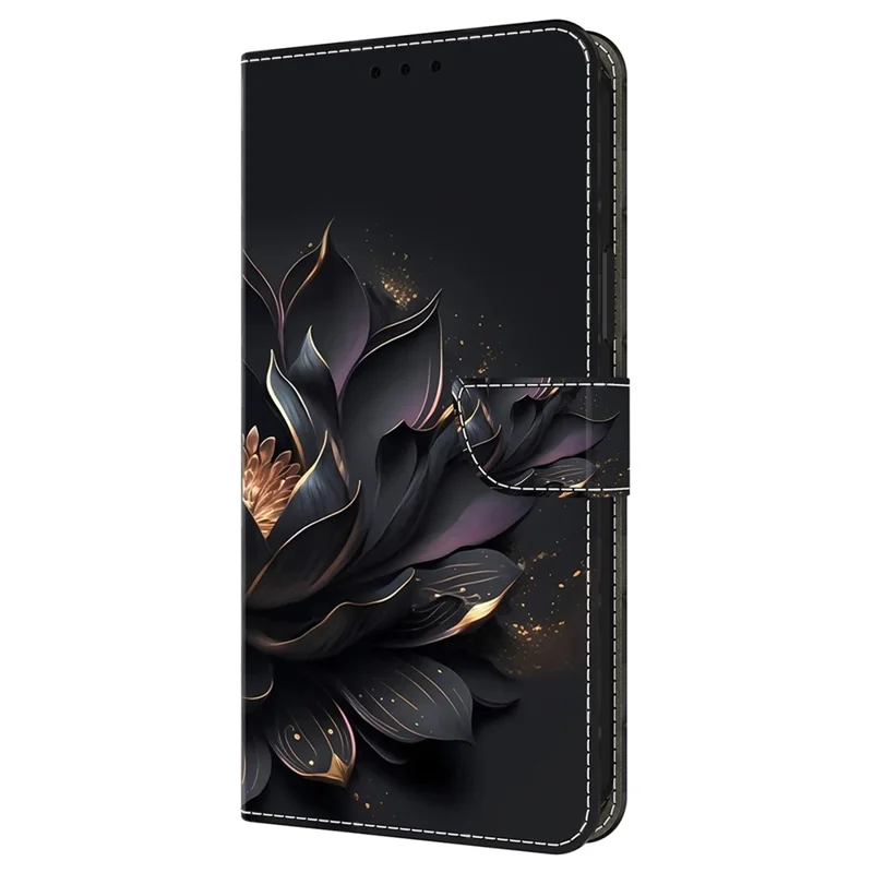 Para Honor 200 Lite Wallet Case Magnetic Cuase Varera de Cuero de Patrón 3D - Loto Púrpura