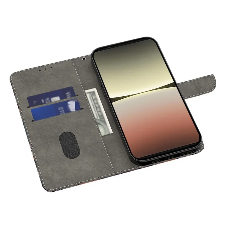 Для Sony Xperia 1 VI Case Case Case Magnetic Clapp 3D Pattern Кожаная Телефонная Крышка - не Трогай Мой Телефон