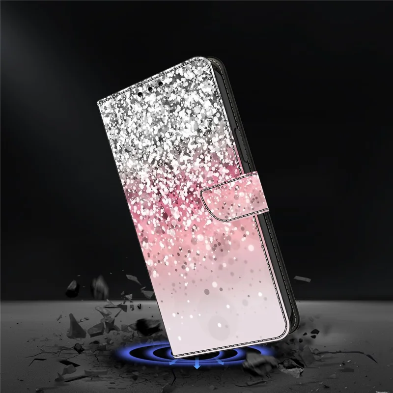 Para Iphone 16 Pro Max Case Magnetic Clap 3D Patrón de Patrón de Cuero Cubierta de Teléfono de la Billetera - Gradiente