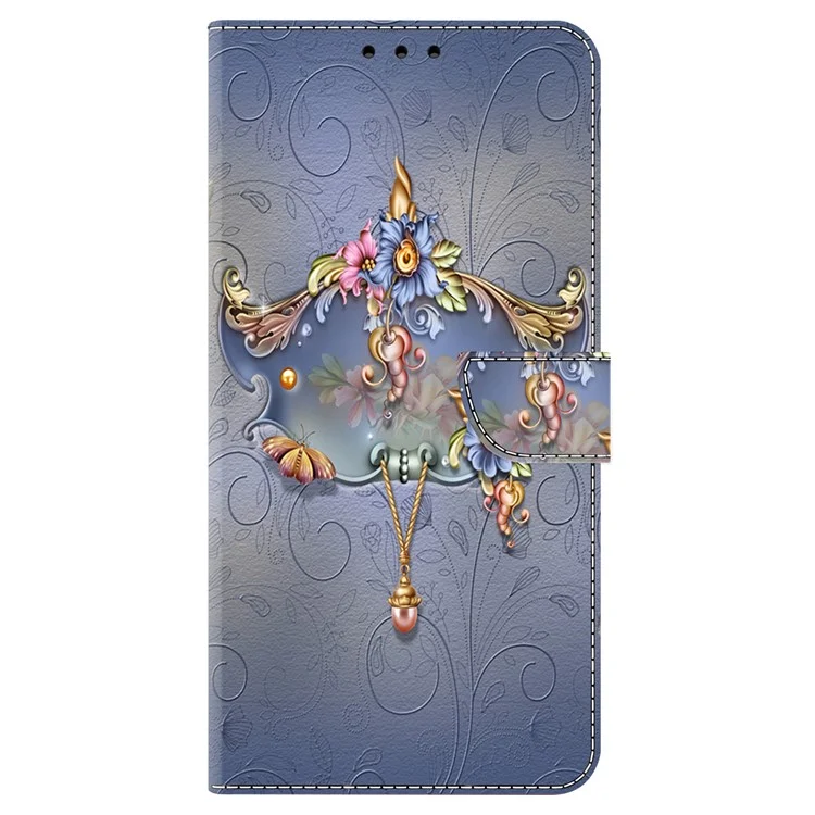 Para Honor 200 Pro 5G Case PU Caulha Capela de Catalha Com Stand - Flor de Escultura