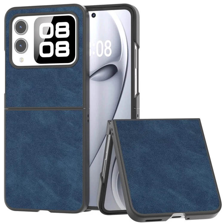 Для Huawei Nova Flip 5G Case Pu+pc Shock -reseep Phone Cover Black Edge - Синий