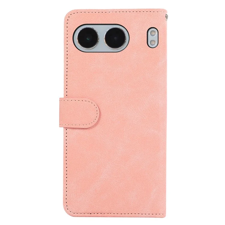 ABEEL For OnePlus Nord 4 Case Color Splicing Leather Flip Phone Cover RFID Blocking - Pink