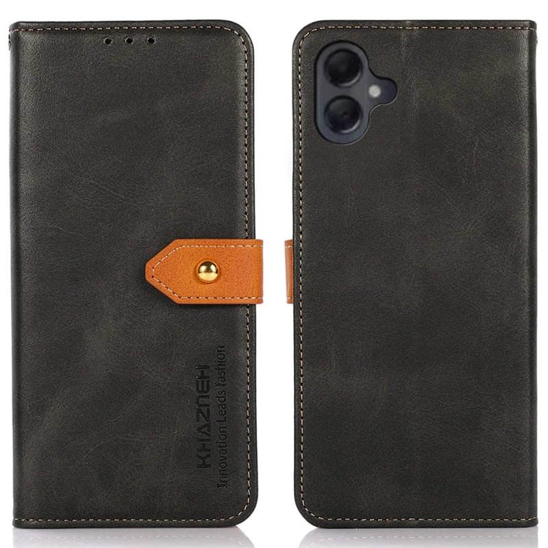KHAZNEH For Samsung Galaxy A06 4G Wallet Phone Case Stand Leather Flip Cover - Black