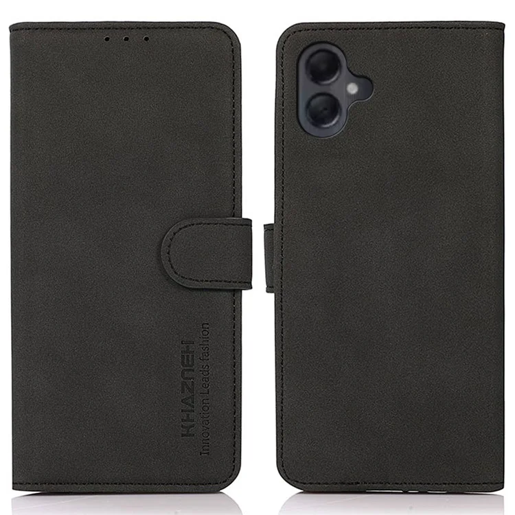 KHAZNEH Per Samsung Galaxy A06 Stand Case Custodia in Pelle PU Wallet Phone Cover - Nero