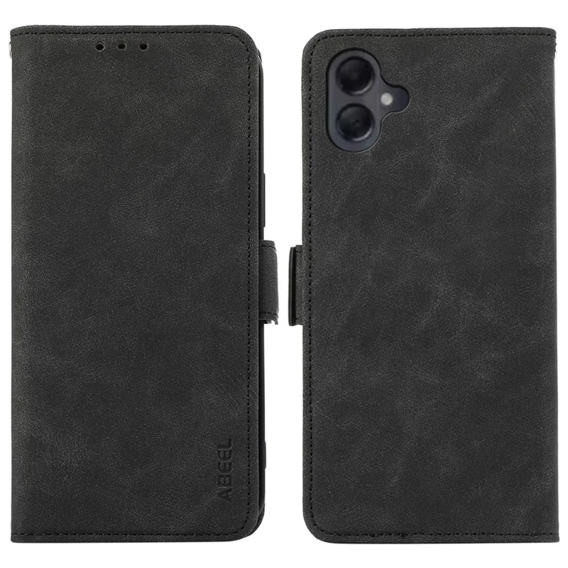 Abeel For Samsung Galaxy A06 Case pu Folio Stand Stand View Rfid Bloqueando Capa de Telefone - Preto