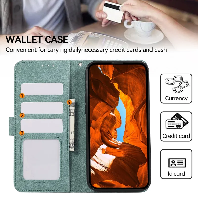 ABEEL For Samsung Galaxy A06 4G Case Color Splicing Leather Flip Phone Cover RFID Blocking - Baby Blue