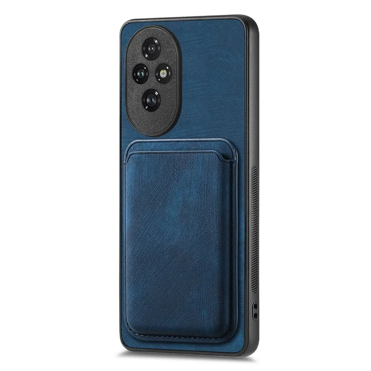 D12 Для Honor 200 5G Case Leather+TPU Ретро -чехла Телефона с Съемным Слотом Для Карты - Синий