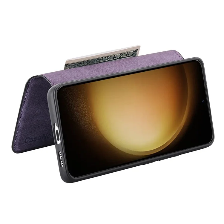 CASENEO MW-03 per Samsung Galaxy S23 Custodia Portafoglio Stand Staccabile 2-in-1 Custodia in Pelle - Viola