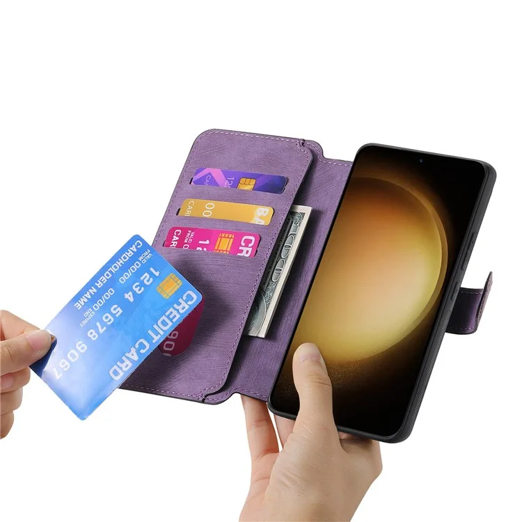 CASENEO MW-03 per Samsung Galaxy S23 Custodia Portafoglio Stand Staccabile 2-in-1 Custodia in Pelle - Viola