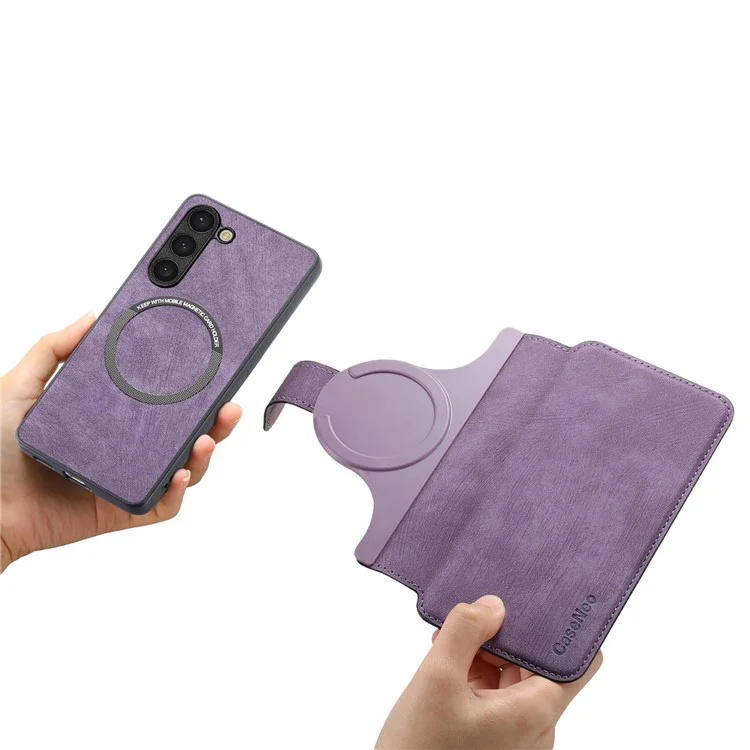 CASENEO MW-03 per Samsung Galaxy S23 Custodia Portafoglio Stand Staccabile 2-in-1 Custodia in Pelle - Viola