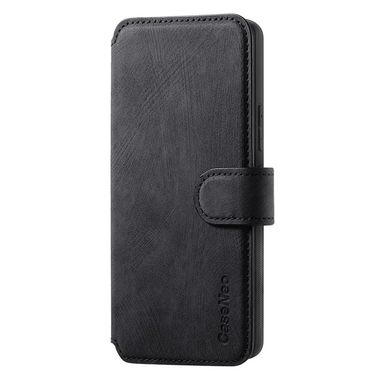 CASENEO MW-03 Pour Samsung Galaxy S23+ Étui Portefeuille Support Amovible 2-en-1 Étui Téléphone en Cuir - Noir