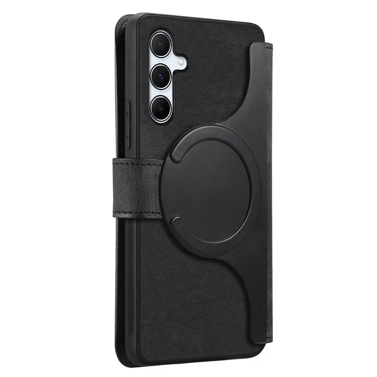 CASENEO MW-03 Funda para Samsung Galaxy A55 5G Cartera Soporte Desmontable 2 en 1 Funda de Cuero para Teléfono - Negro