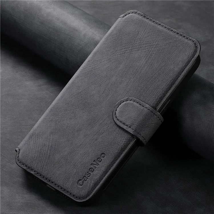 CASENEO MW-03 Funda para Samsung Galaxy A55 5G Cartera Soporte Desmontable 2 en 1 Funda de Cuero para Teléfono - Negro