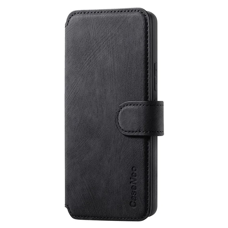CASENEO MW-03 Pour Samsung Galaxy A35 5G Étui Portefeuille Support Amovible 2-en-1 Couverture de Téléphone en Cuir - Noir