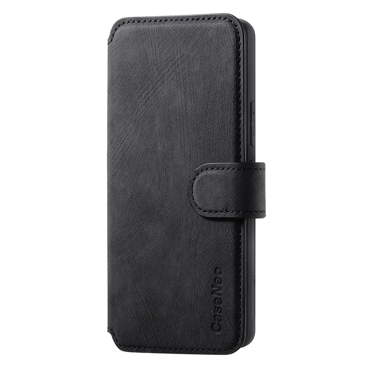 For Samsung Galaxy A05 4G Magnetic Case CASENEO Detachable Leather Phone Wallet Cover - Black