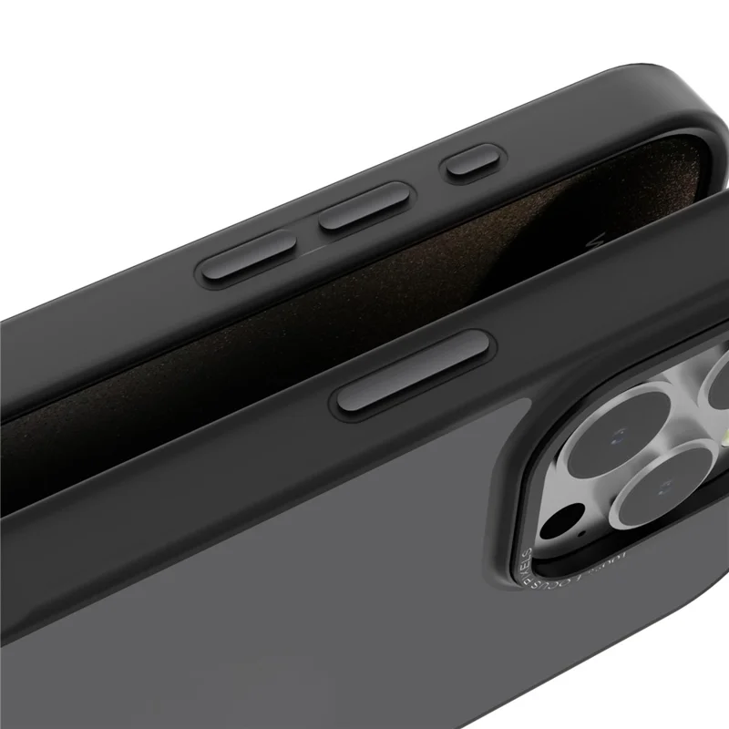 For iPhone 16 Pro Max Case Skin-Touch PC+TPU Translucent Matte Phone Cover - Blue