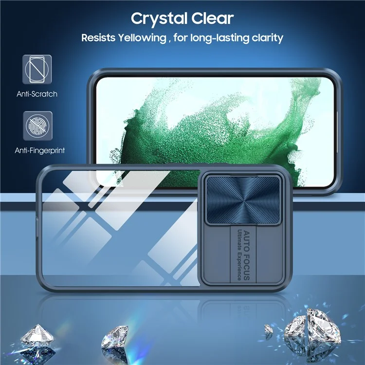 Pour Samsung Galaxy A55 5G Case Tpu + pc Couverture Cear Télépheur Avec Cd-veins Came Came Cdudin - Bleu Marine