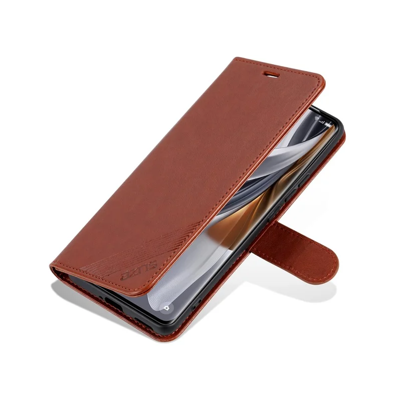AZNS For Xiaomi Redmi K70 Ultra Case Anti-Scratch PU Leather Stand Wallet Phone Cover - Brown