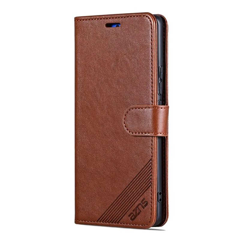 AZNS For Xiaomi Redmi K70 Ultra Case Anti-Scratch PU Leather Stand Wallet Phone Cover - Brown