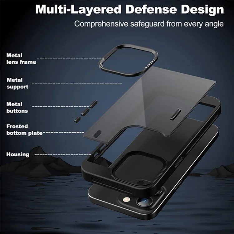 For iPhone 16 Pro Case Heat Dissipation TPU+PC Phone Cover - Orange