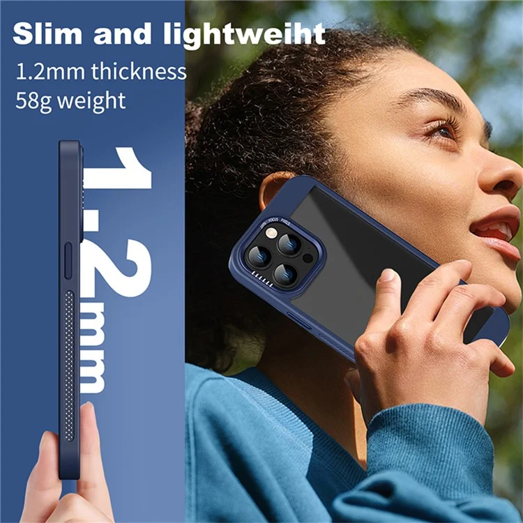 For iPhone 16 Pro Case Heat Dissipation TPU+PC Phone Cover - Orange