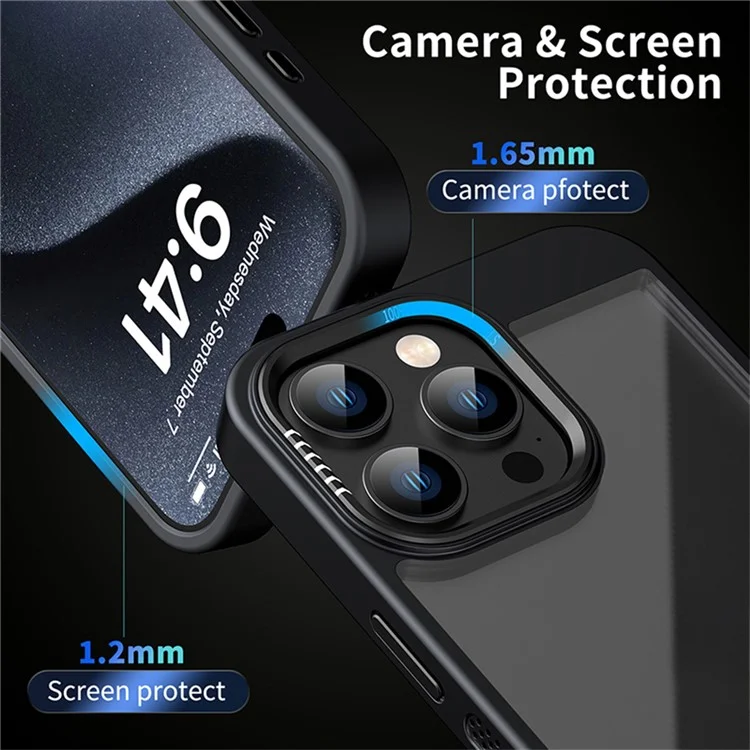 For iPhone 15 Pro Max Case Heat Dissipation TPU+PC Phone Cover - Orange