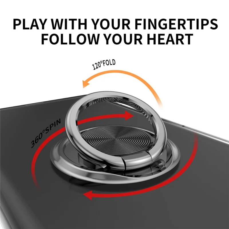 For iPhone 16 Pro Case Electroplating Kickstand TPU Phone Cover Magnetic Car Mount - Black