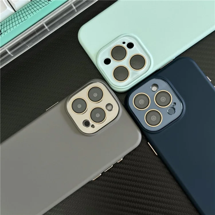 Per iPhone 15 Pro Custodia in silicone Skin-Touch Custodia protettiva con pellicola in vetro - Bianco