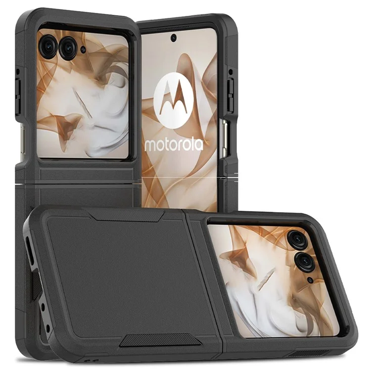 Для Motorola Razr 50 5G Case 2-в-1 Пк+tpu Shockper Phone Cope - Черный