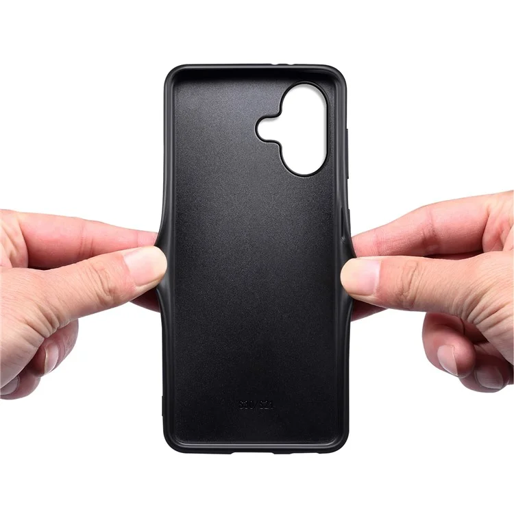 Für iPhone 16 Case Crocodile Texture Leather Coated PC+TPU Phone Cover - Schwarz