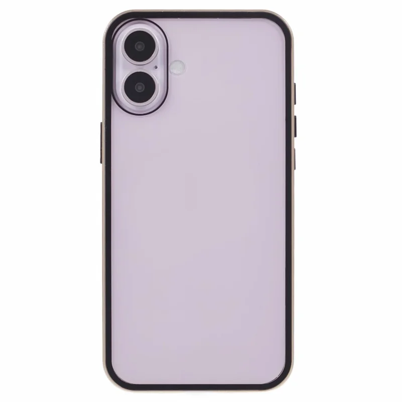 For iPhone 16 Plus Case Magnetic Full Protection Clear Phone Cover - Gold