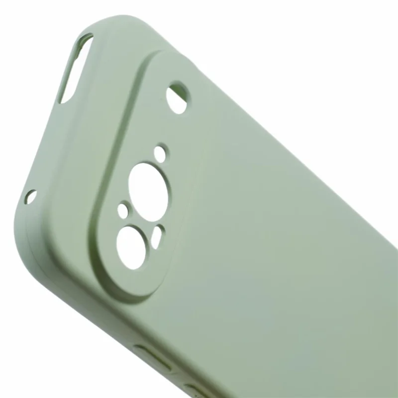For Google Pixel 9 Case TPU Back Soft Anti-Scratch Fiber Lining Phone Cover - Matcha Green
