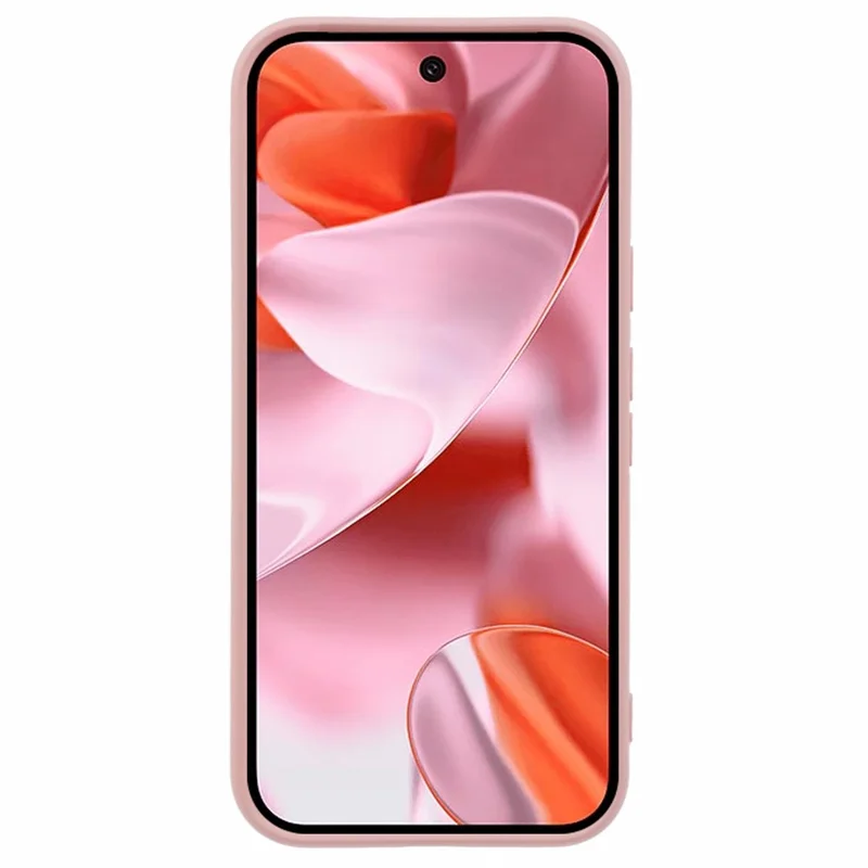 For Google Pixel 9 Case TPU Back Soft Anti-Scratch Fiber Lining Phone Cover - Pink