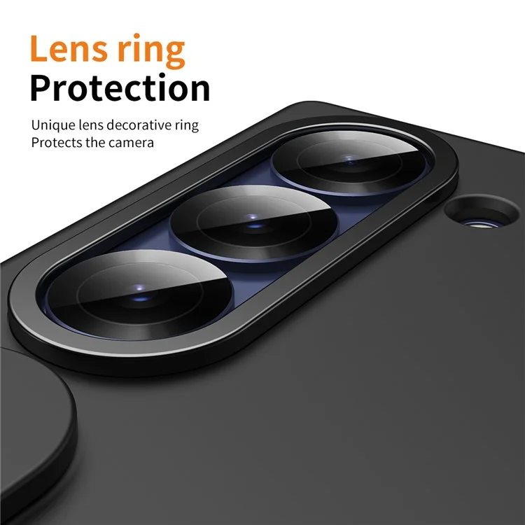For Samsung Galaxy Z Fold6 5G Case Kickstand Wristband PC Phone Cover with Tempered Glass Film - Black