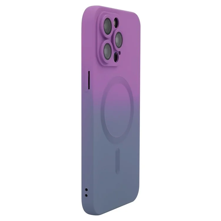 ENAKY HAT PRINCE For iPhone 16 Pro Max Case Silicone Cover Lens Protection - Purple+Blue