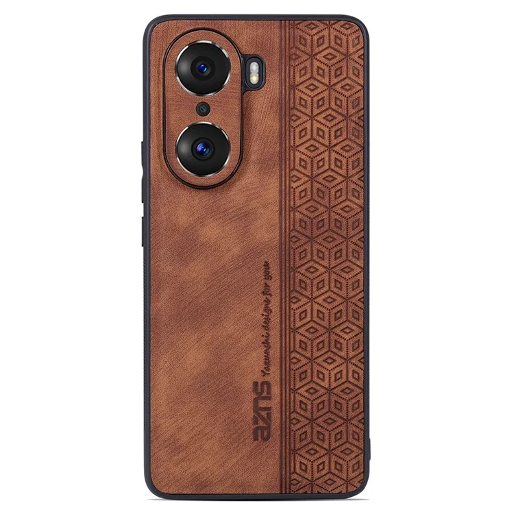 AZNS Für Ehren 60 TPU+PU Leder Telefonabdeckung Anti-schlupf-anti-kratzer-geprägter Muster Handy-hülle - Braun