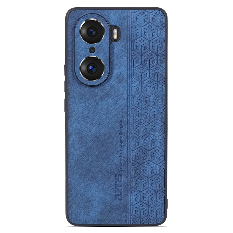 AZNS For Honor 60 TPU+PU Leather Phone Cover Anti-slip Anti-scratch Imprinted Pattern Cell Phone Case - Blue