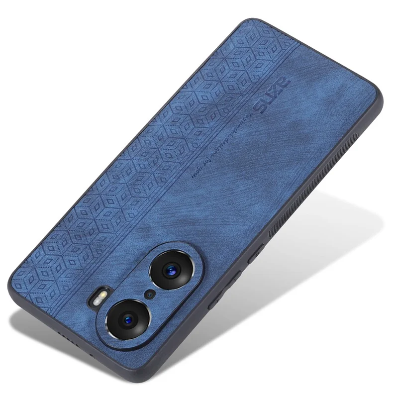AZNS For Honor 60 TPU+PU Leather Phone Cover Anti-slip Anti-scratch Imprinted Pattern Cell Phone Case - Blue