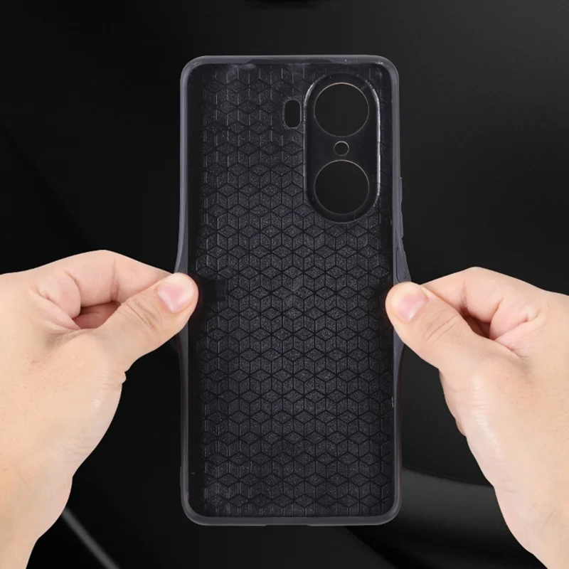 AZNS For Honor 60 TPU+PU Leather Phone Cover Anti-slip Anti-scratch Imprinted Pattern Cell Phone Case - Blue