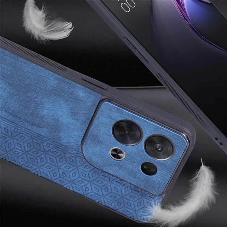 AZNS Für Oppo Reno8 Pro 5G (Globale Version) Slim Fit Handy-Hülle Bedrucktes Muster PU-Leder + TPU-Handyhülle - Braun