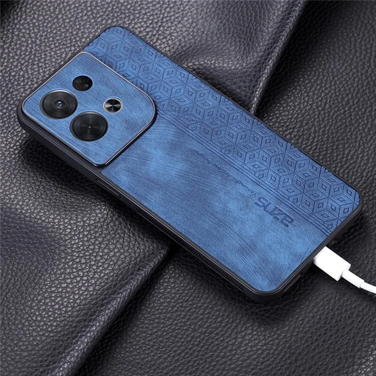 AZNS For Oppo Reno8 Pro 5G (Global Version) Slim Fit Cell Phone Case Imprinted Pattern PU Leather+TPU Phone Cover - Brown