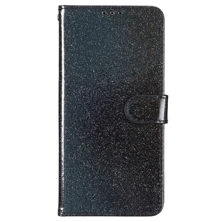 Für Google Pixel 9 Pro XL Wallet Case Glitter Anti-Scratch Ledertelefonhülle mit Ständer - Schwarz