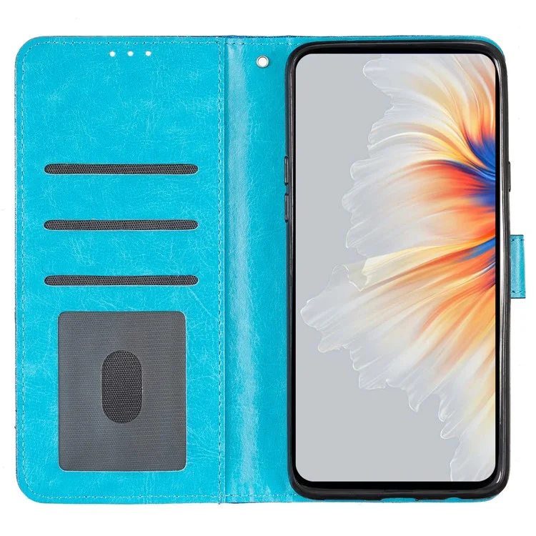 Para Honor 200 Lite Wallet Case Glitter Anti-Scratch Leather Phone Cover Supar - Azul