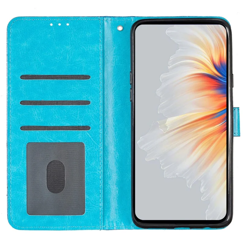For Samsung Galaxy A06 4G Wallet Case Glitter Anti-Scratch Leather Phone Cover Stand - Blue