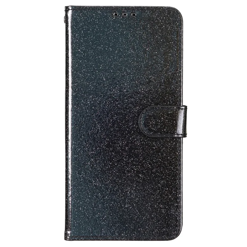 For Honor 200 Pro 5G Wallet Case Glitter Anti-Scratch Leather Phone Cover Stand - Schwarz