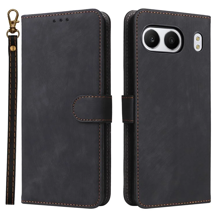 Per OnePlus Nord 4 Wallet Case RFID Blocking PU Leather Cover Stand View - Nero