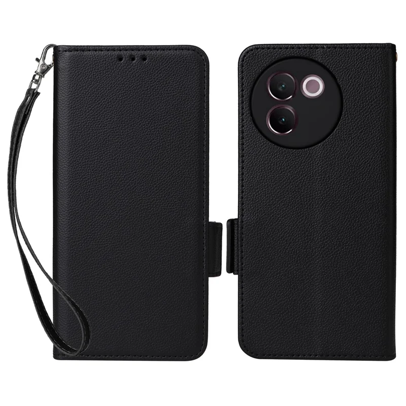 Para OnePlus Nord 4 Case Litchi Texture PU Cuero de Cuero Flip Cover Phone - Negro