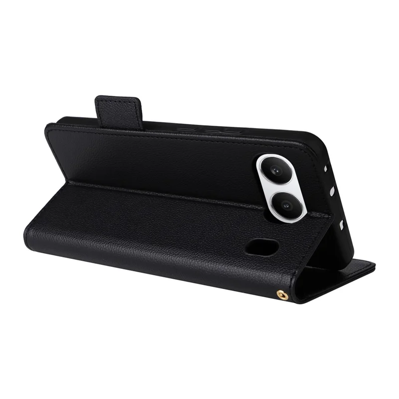 Para OnePlus Nord 4 Case Litchi Texture PU Cuero de Cuero Flip Cover Phone - Negro
