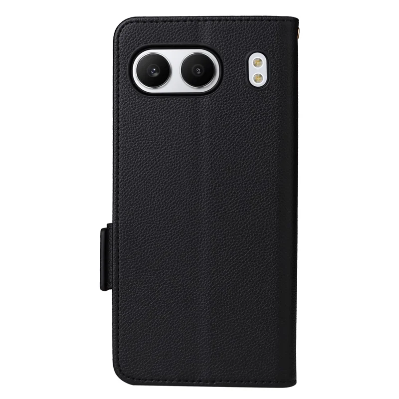 Para OnePlus Nord 4 Case Litchi Texture PU Cuero de Cuero Flip Cover Phone - Negro